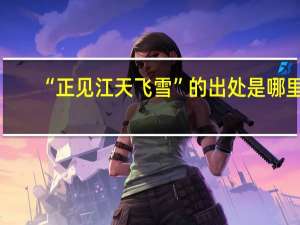 “正见江天飞雪”的出处是哪里