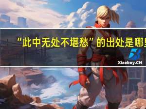 “此中无处不堪愁”的出处是哪里