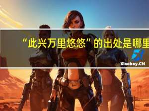 “此兴万里悠悠”的出处是哪里