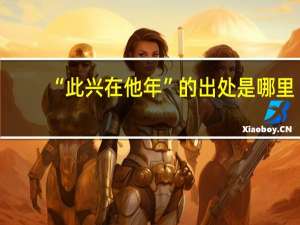 “此兴在他年”的出处是哪里