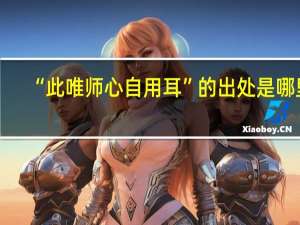 “此唯师心自用耳”的出处是哪里