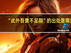 “此外吾曹不足期”的出处是哪里