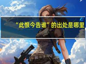 “此恨今告谁”的出处是哪里