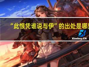 “此恨凭谁说与伊”的出处是哪里