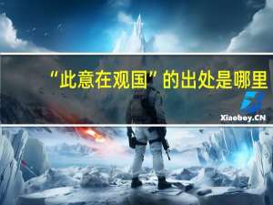 “此意在观国”的出处是哪里