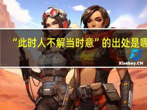 “此时人不解当时意”的出处是哪里