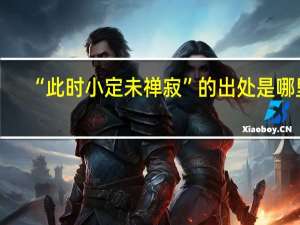 “此时小定未禅寂”的出处是哪里