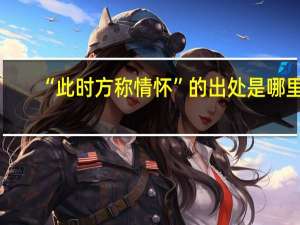 “此时方称情怀”的出处是哪里