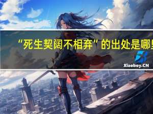 “死生契阔不相弃”的出处是哪里