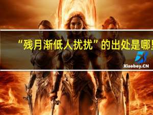 “残月渐低人扰扰”的出处是哪里