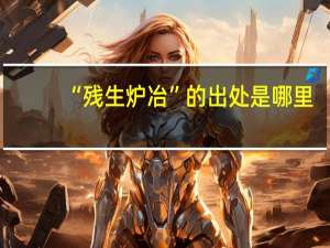 “残生炉冶”的出处是哪里