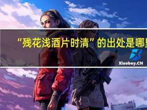 “残花浅酒片时清”的出处是哪里
