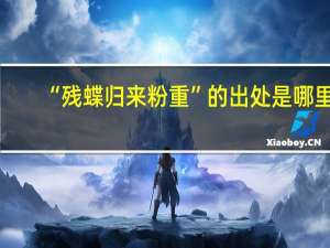 “残蝶归来粉重”的出处是哪里