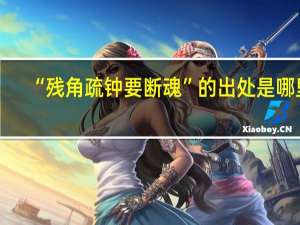 “残角疏钟要断魂”的出处是哪里