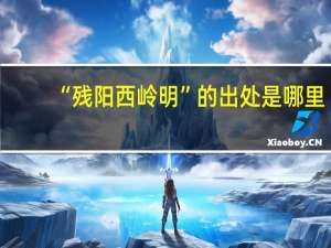 “残阳西岭明”的出处是哪里