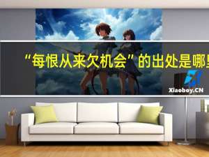 “每恨从来欠机会”的出处是哪里