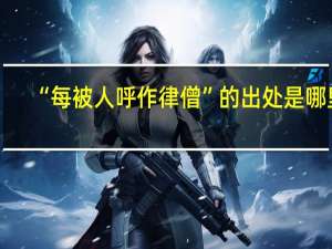 “每被人呼作律僧”的出处是哪里