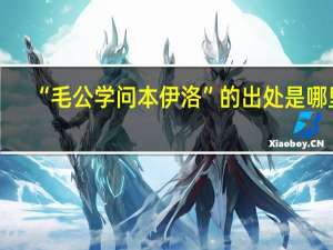 “毛公学问本伊洛”的出处是哪里