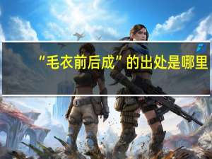 “毛衣前后成”的出处是哪里