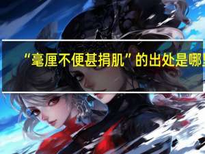 “毫厘不便甚捐肌”的出处是哪里