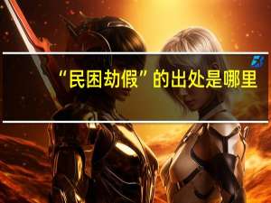 “民困劫假”的出处是哪里