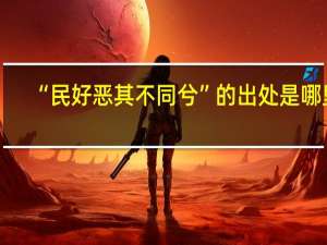 “民好恶其不同兮”的出处是哪里