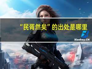 “民胥然矣”的出处是哪里