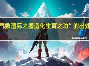 “气数遭际之盛造化生育之功”的出处是哪里