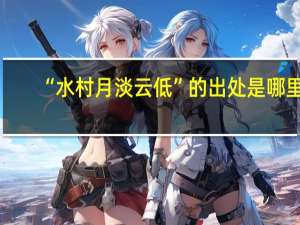 “水村月淡云低”的出处是哪里