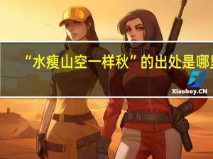 “水瘦山空一样秋”的出处是哪里