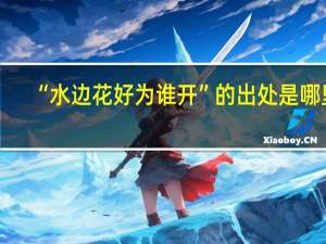 “水边花好为谁开”的出处是哪里