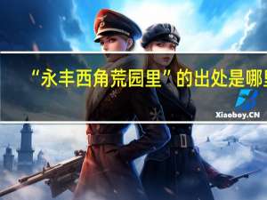“永丰西角荒园里”的出处是哪里