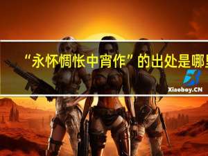 “永怀惆怅中宵作”的出处是哪里
