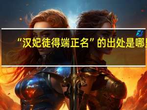 “汉妃徒得端正名”的出处是哪里