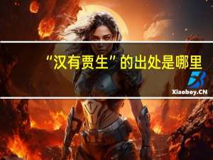 “汉有贾生”的出处是哪里