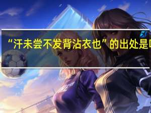 “汗未尝不发背沾衣也”的出处是哪里