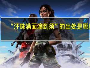 “汗珠满面滴到须”的出处是哪里