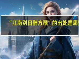 “江南别日醉方醺”的出处是哪里