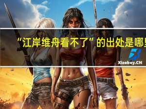 “江岸维舟看不了”的出处是哪里
