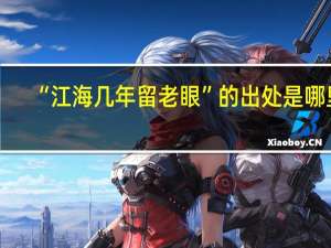 “江海几年留老眼”的出处是哪里