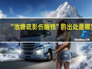 “池塘疏影伤幽独”的出处是哪里