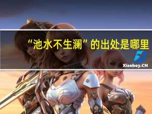 “池水不生澜”的出处是哪里