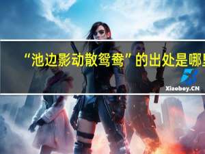 “池边影动散鸳鸯”的出处是哪里