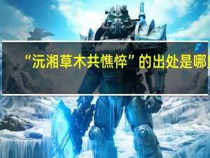 “沅湘草木共憔悴”的出处是哪里