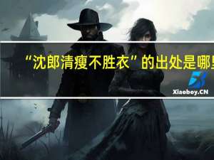 “沈郎清瘦不胜衣”的出处是哪里