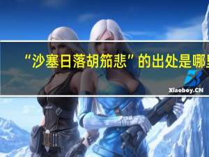 “沙塞日落胡笳悲”的出处是哪里