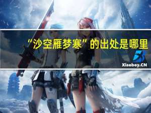 “沙空雁梦寒”的出处是哪里