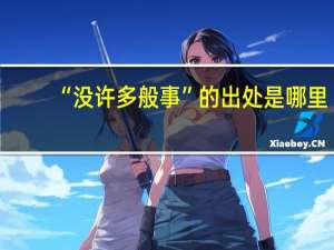 “没许多般事”的出处是哪里