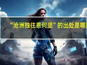 “沧洲独往意何坚”的出处是哪里