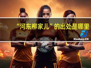 “河东柳家儿”的出处是哪里